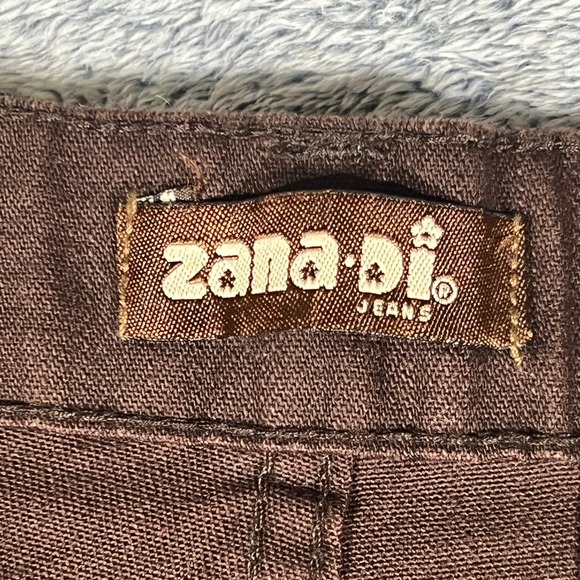 Zana-Di Jeans Brown Wide Leg Trousers High Rise Stretch Jeans Size 26 - Picture 7 of 16